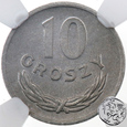 PRL, 10 groszy, 1961, NGC MS 65