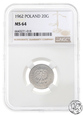 PRL, 20 groszy, 1962, NGC MS 64