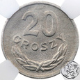 PRL, 20 groszy, 1962, NGC MS 64