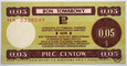 Polska, Pewex, bon towarowy Pekao, 5 centów, 1979 HA