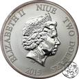 Niue, 2 dolary, 2015, Żółw, uncja srebra