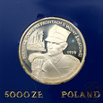 PRL, 5000 złotych, 1989, Żołnierz Polski-Westerplatte (Sucharski) 