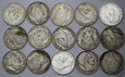 Francja, 15 x 20 franków, 1929-1939, LOT (4)