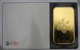 Szwajcaria, sztabka złota, 100 gram Au 999, UBS