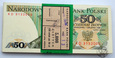 Polska, paczka bankowa, 100 x 50 złotych, 1988 KD