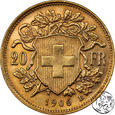 Szwajcaria, 20 franków, 1906 B