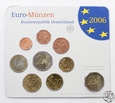 Niemcy, 5 x zestaw monet obiegowych euro, 2006, mennice - A/D/F/G/J