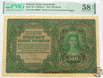 Polska, II RP, 500 marek polskich, 1919 II Seria AB, PMG AU58 EPQ