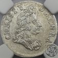 Skandynawia, Dania, 8 skillingów, 1695 PI,  Christian V, NGC MS 61