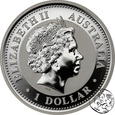 Australia, 1 dolar, 2007, Rok Świni, kolorowana, uncja srebra