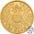 Niemcy, Prusy, 20 marek, 1910 J, Hamburg @