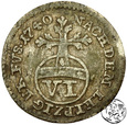 Niemcy, Braunschweig- Calenberg- Hannover, 6 pfennig 1740, rzadkie