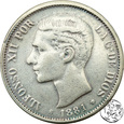 Hiszpania, 5 pesetas, 1881