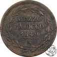 Watykan, 1/2 baiocco, 1849