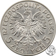 II RP, 5 złotych, 1933, głowa kobiety