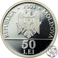 Mołdawia, 50 lej, 2003, 370. rocznica urodzin Mirona Costina