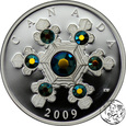 Kanada, 20 dolarów, 2009, Śnieg, uncja Ag999