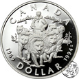Kanada, 1 dolar, 1994,  Ostatnia ekipa północnego psiego patrolu