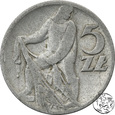 PRL, 5 złotych, 1959, rybak, słoneczko