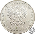 PRL, 50000 złotych, 1988, Piłsudski, x 10 szt