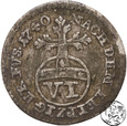 Niemcy, Braunschweig- Calenberg- Hannover, 6 pfennig 1740, rzadkie