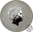 Australia, 50 centów, 2017, Rok Koguta, kolorwana, 1/2 uncji srebra