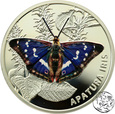 Białoruś, 20 rubli, 2013, Motyle - Mieniak tęczowiec (Apatura iris)