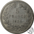 Francja, 5 franków, 1834 A