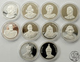 Rosja, kolekcja srebrnych numizmatów, 10 szt, Ag 999, Carowie