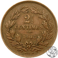 Luksemburg, 2 1/2 centimes, 1908