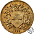 Szwajcaria, 20 franków, 1901 B