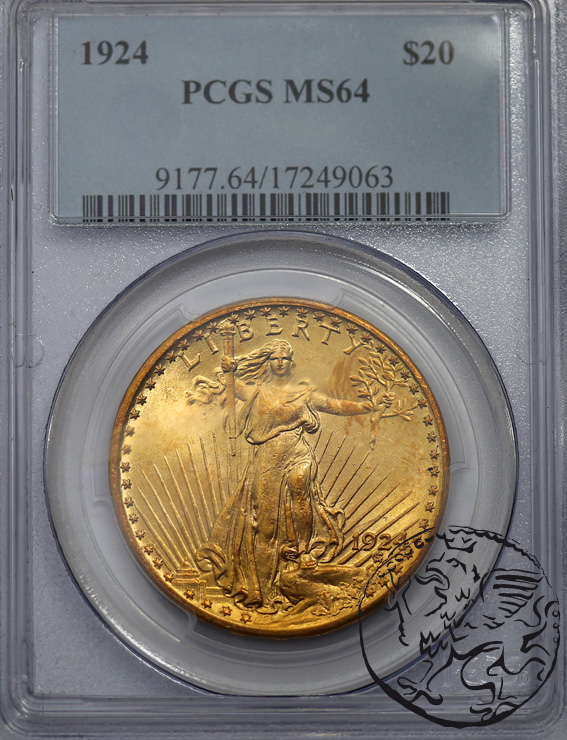 USA, 20 dolarów, 1924 - PCGS MS 64