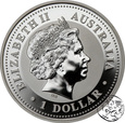 Australia, 1 dolar, 2007, Rok Świni, uncja srebra