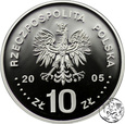 III RP, 10 złotych, 2005, August II Mocny półpostać