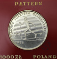 PRL, 1000 złotych, 1987, Olimpiada narciarz PRÓBA 