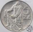 PRL, 5 złotych, 1959, Rybak, GCN MS 66, podwójne słoneczko