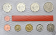 Niemcy, 4 x zestaw monet obiegowych, 1990, mennice - D/F/G/J