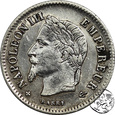 Francja, 20 centymów, 1867 BB
