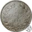 Francja, 5 franków, 1844 W