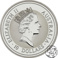 Australia, 10 dolarów, 1994, Kookaburra, 10 uncji