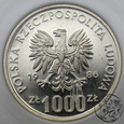 PRL, 1000 złotych, 1986,Sowa (na gałęzi) PRÓBA - PCG PR 70