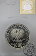 PRL, 1000 złotych, 1986,Sowa (na gałęzi) PRÓBA - PCG PR 70