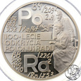 III RP, 20 złotych, 1998, 100-lecie Polonu i Radu, PCGS PR 68