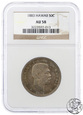 USA, Hawaje, 50 centów, 1883, NGC AU 58