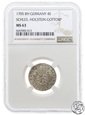 Niemcy, 4 szelągi, 1705 BH, Schleswig Holstein Gottorp, NGC MS 63