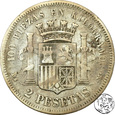 Hiszpania, 2 pesety, 1870