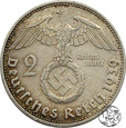 III Rzesza, 2 marki, 1939 D, Hindenburg