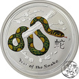 Australia, 50 centow, 2013, Rok Węża, 1/2 uncji, kolorowana
