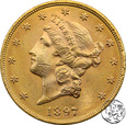 USA, 20 dolarów, 1897