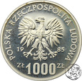 PRL, 1000 złotych, 1985, 40 Lat ONZ PRÓBA 